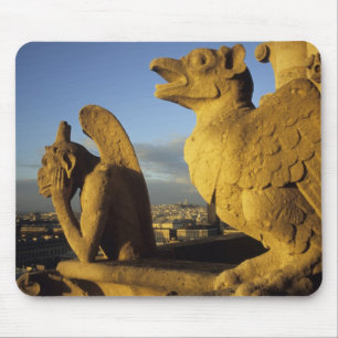 Chimera, re Dame Cathedral, Paris, France Mouse Mat