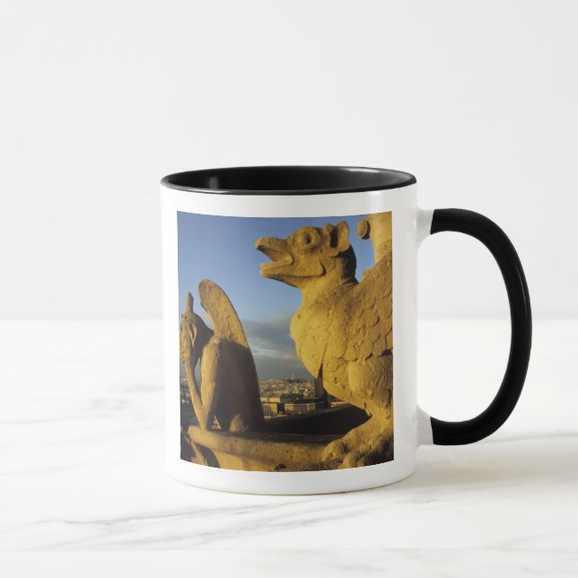 Chimera, re Dame Cathedral, Paris, France Mug (Right)