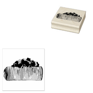Chimichanga Tex Mex Southwestern Burrito Arizona Rubber Stamp