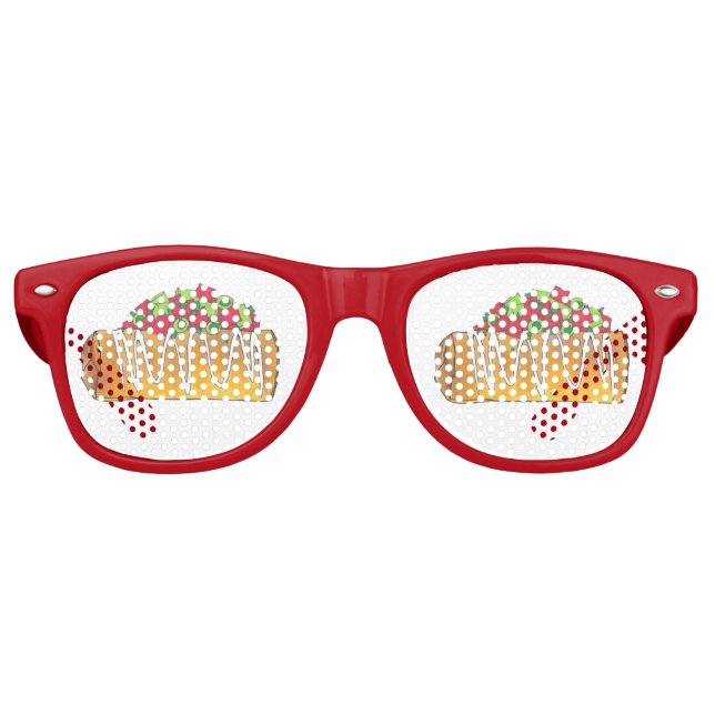 Chimichanga Tex Mex Southwestern Food Burrito Retro Sunglasses (Front)