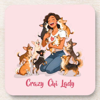 Chimigos - Crazy Chi Lady - Chihuahua Coaster