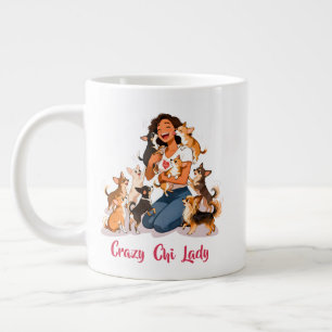 Chimigos - Crazy Chi Lady - Chihuahua  Large Coffee Mug