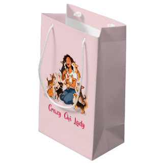 Chimigos - Crazy Chi Lady - Chihuahua Small Gift Bag