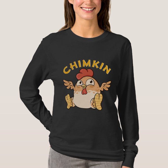 Chimkin Fat Derpy Chicken Meme   T-Shirt (Front)