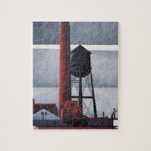 Chimney and Water Tower (by Charles Demuth) Jigsaw Puzzle