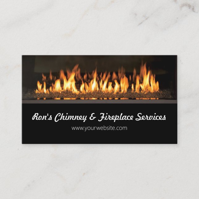 Chimney & Fireplace  Business Card (Front)