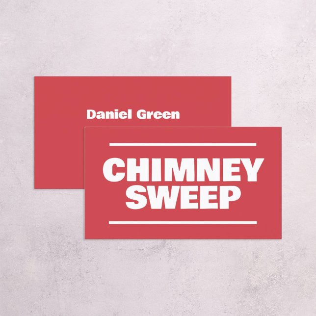 Chimney & Fireplace Services Business Card (Chimney Sweep Cards)