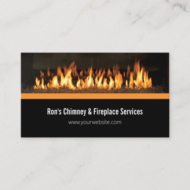 Chimney & Fireplace Services Repairs Business Card (Front)
