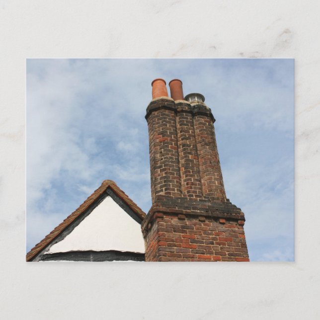 Chimney on Tudor house, Amersham UK Postcard (Front)