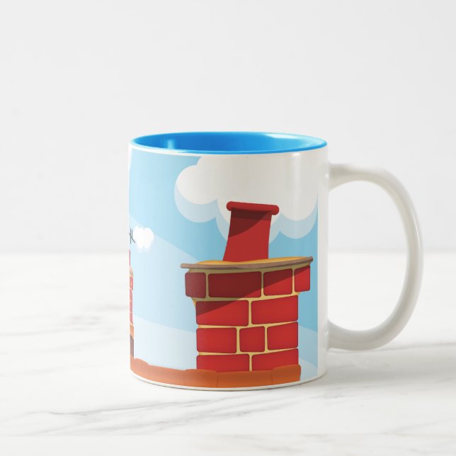 Chimney Pots Two-Tone Coffee Mug (Right)