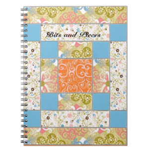 Chimney Quilt Block Pattern Custom Notebook