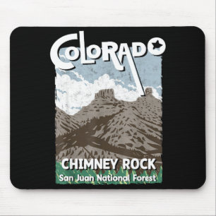 Chimney rock colorado san juan rocky mountains mouse mat