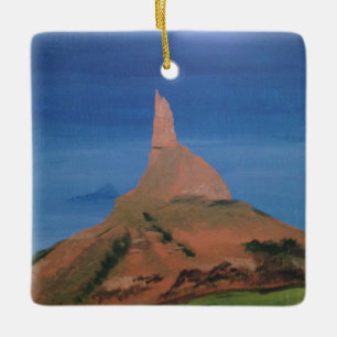 Chimney Rock Nebraska Ceramic Ornament