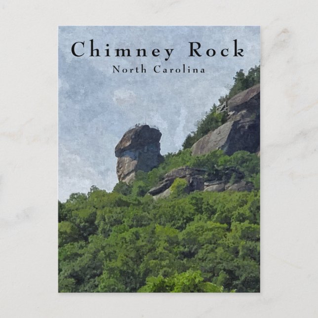 Chimney Rock North Carolina Mountain Postcard (Front)