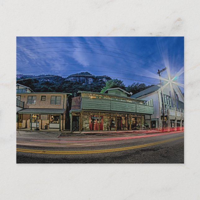 chimney rock small town near lake lure north carol postcard (Front)