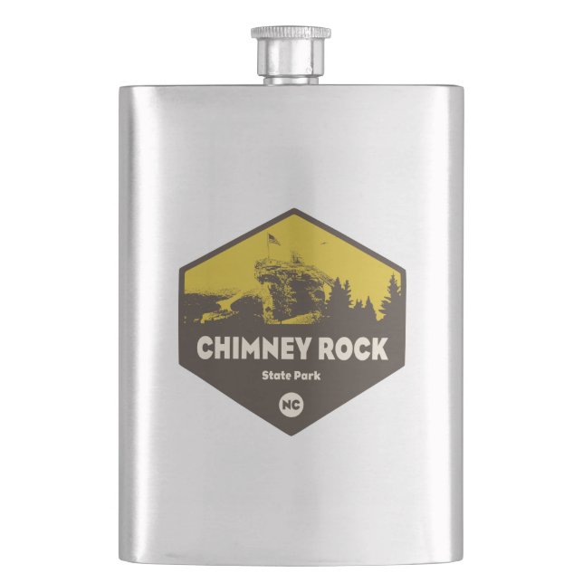Chimney Rock State Park, North Carolina Hip Flask (Front)