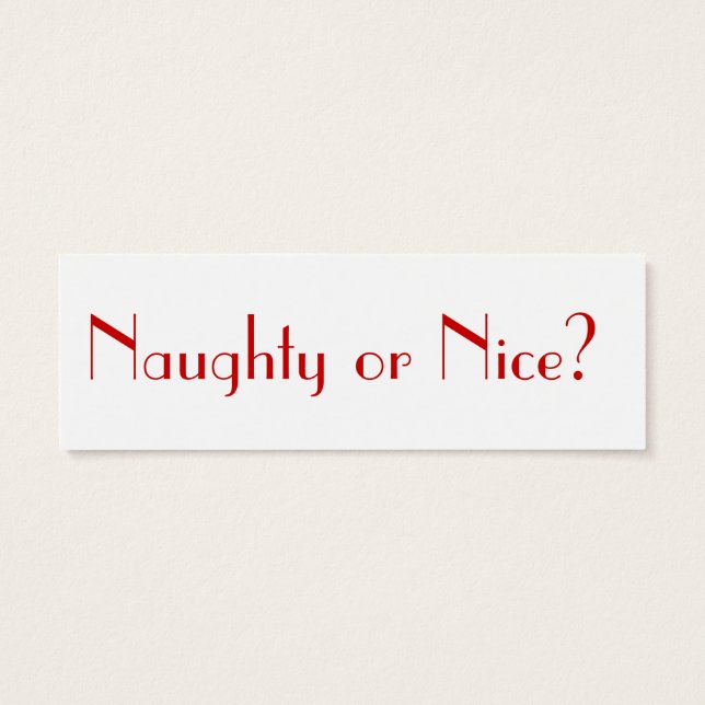 Chimney Santa LOVE Note - Naughty or Nice? (Back)
