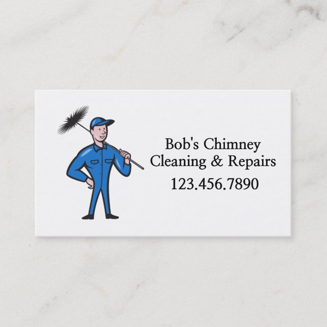 Chimney Sweep Cleaning & Repairs Business Card (Front)