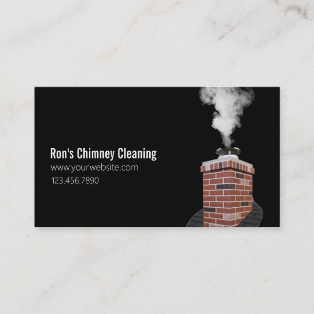 Chimney Sweep Cleaning & Repairs Business Card (Front)
