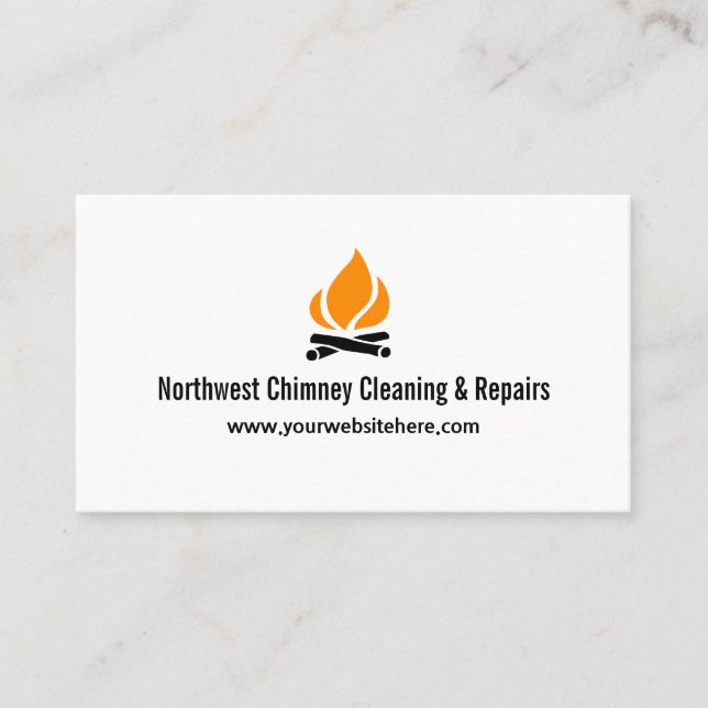 Chimney Sweep Cleaning & Repairs Business Card (Front)