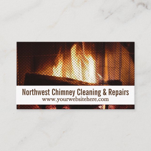 Chimney Sweep Cleaning & Repairs  Business Card (Front)