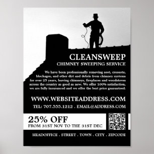 Chimney Sweep Design, Chimney Sweeping Service Poster