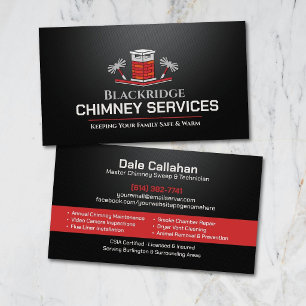 Chimney Sweep & Fireplace Services Business Card