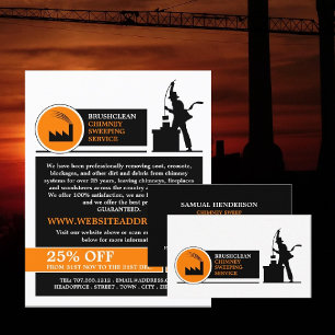 Chimney Sweep Logo Design, Chimney Sweep Business Card