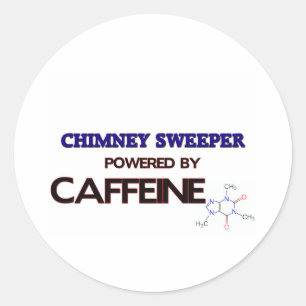Chimney Sweeper Powered by caffeine Classic Round Sticker