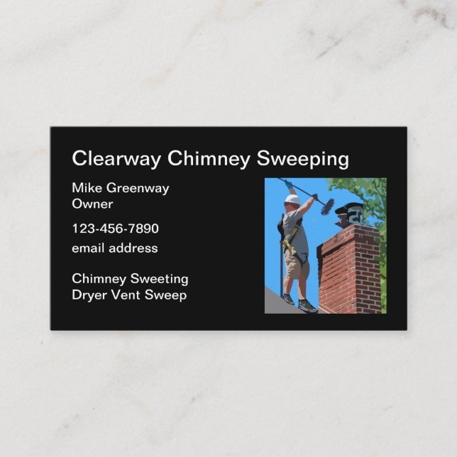 Chimney Sweeping Services Business Card (Front)