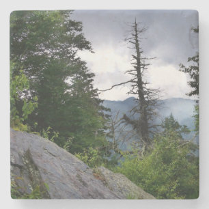 chimney Top Trail at The Great Smoky Mountains Stone Coaster