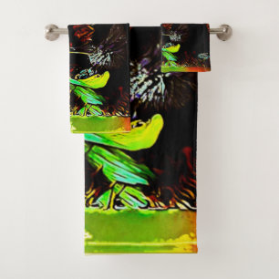 Chimp and Gorilla Cooperation 02 Bath Towel Set
