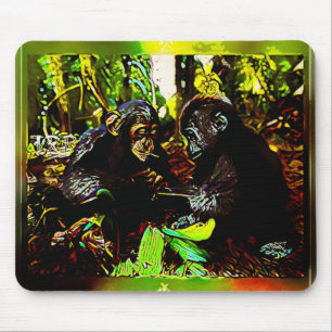 Chimp and Gorilla Cooperation 02. Mouse Mat