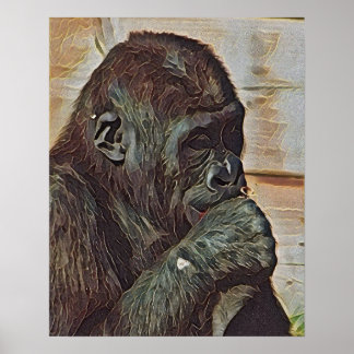 CHIMP ART POSTER