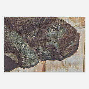 CHIMP ART WRAPPING PAPER SHEET