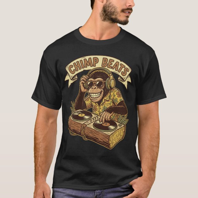 Chimp Beats DJ Monkey T-Shirt (Front)