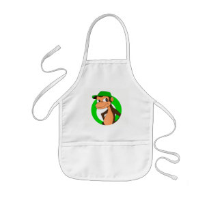 Chimp cartoon  kids apron