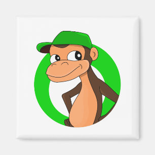 Chimp cartoon magnet