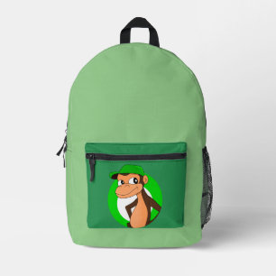 Chimp cartoon  printed backpack
