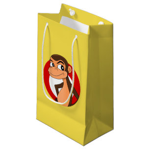 Chimp cartoon small gift bag