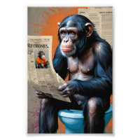 Chimp King in Pop Art – Bold Realism and Dynamic 