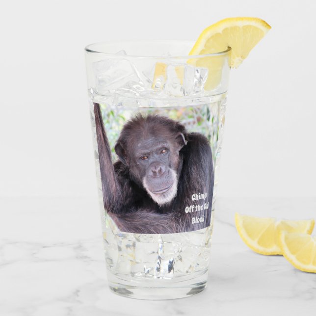 Chimp off the Old Block  Tumbler / Shaker Glass (Back Ice)