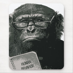 Chimp Reading Mouse Mat