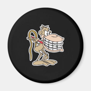 chimp with braces magnet