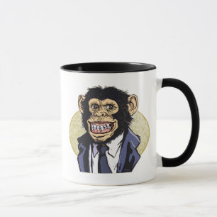 Chimp with Suit by Mudge Studios Mug