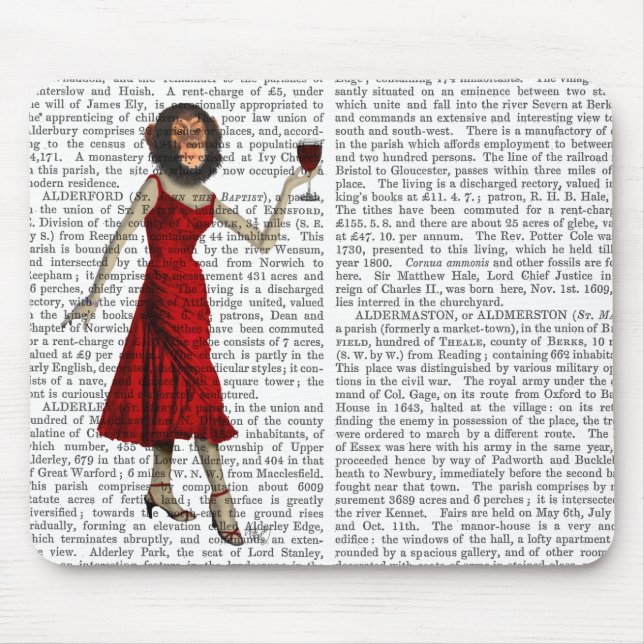 Chimp With Wine Mouse Mat (Front)