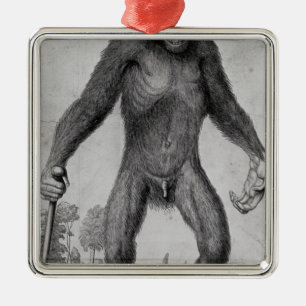 Chimpanzee, 1699 metal tree decoration