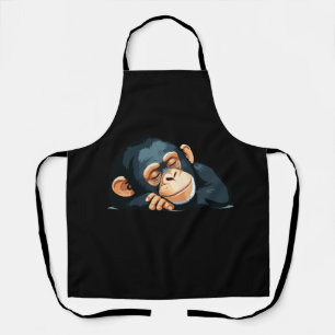 Chimpanzee Adorable Cute Animal Sleeping Relaxing Apron