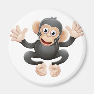 Chimpanzee Animal Cartoon Character Magnet