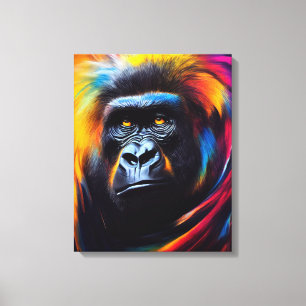 Chimpanzee Ape Animal Discovery Adventure Nature  Canvas Print